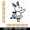 Ballerina Bunny Rabbit In Tutu Self-Inking Rubber Stamp Ink Stamper for Stamping Crafting Planners